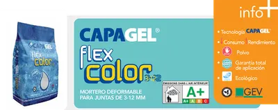 Cementos Capa produce Capagel Flex Color 3-12, una junta antibacteriana y fungicida natural