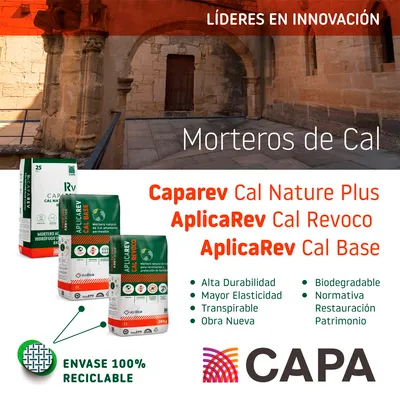 Cementos Capa ofrece morteros de cal biodegradables para una construcción sostenible
