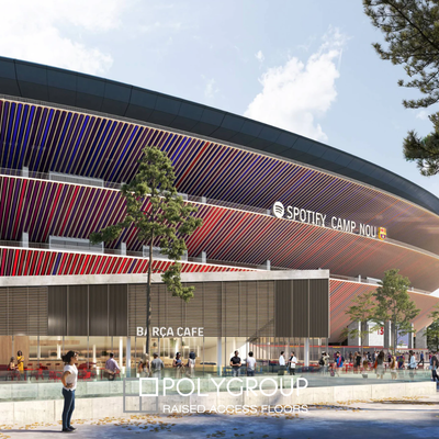 Polygroup instala su sistema de suelo técnico elevado en el nuevo centro de datos del Camp Nou